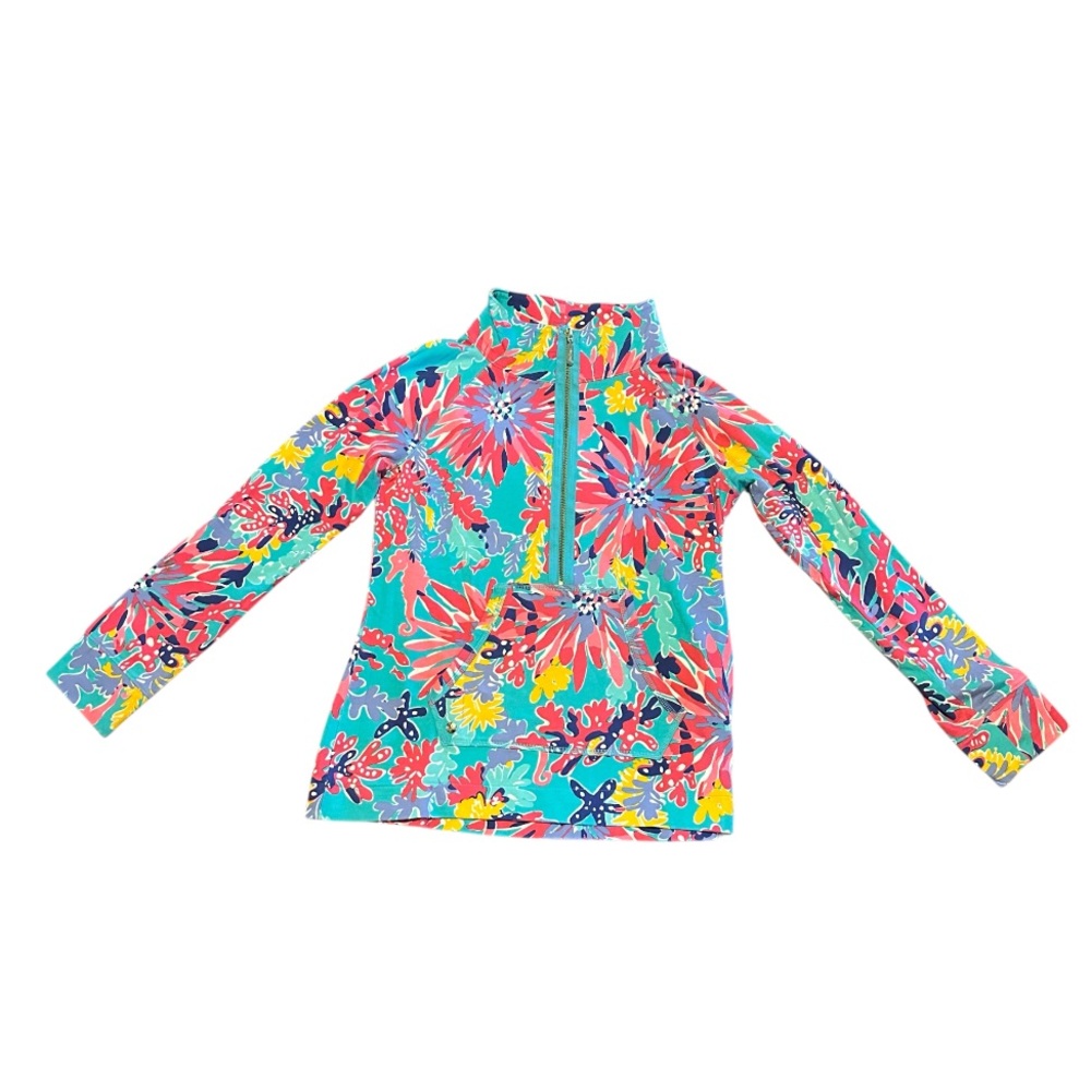 Lilly Pulitzer Women’s 1/2 Zip Sea Coral Pullover Size Small - Picture 3 of 10